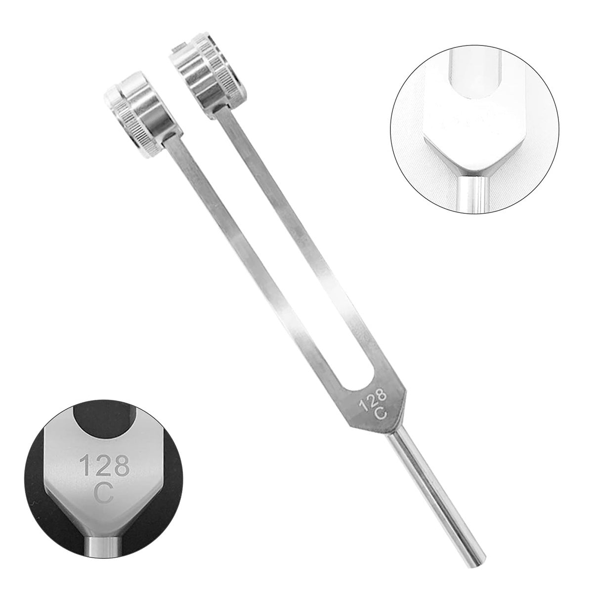 128 Hz Tuning Fork Weighted Bio-Acoustic Tuning Fork For Healing Chakra,Sound Therapy,Reliever Stress