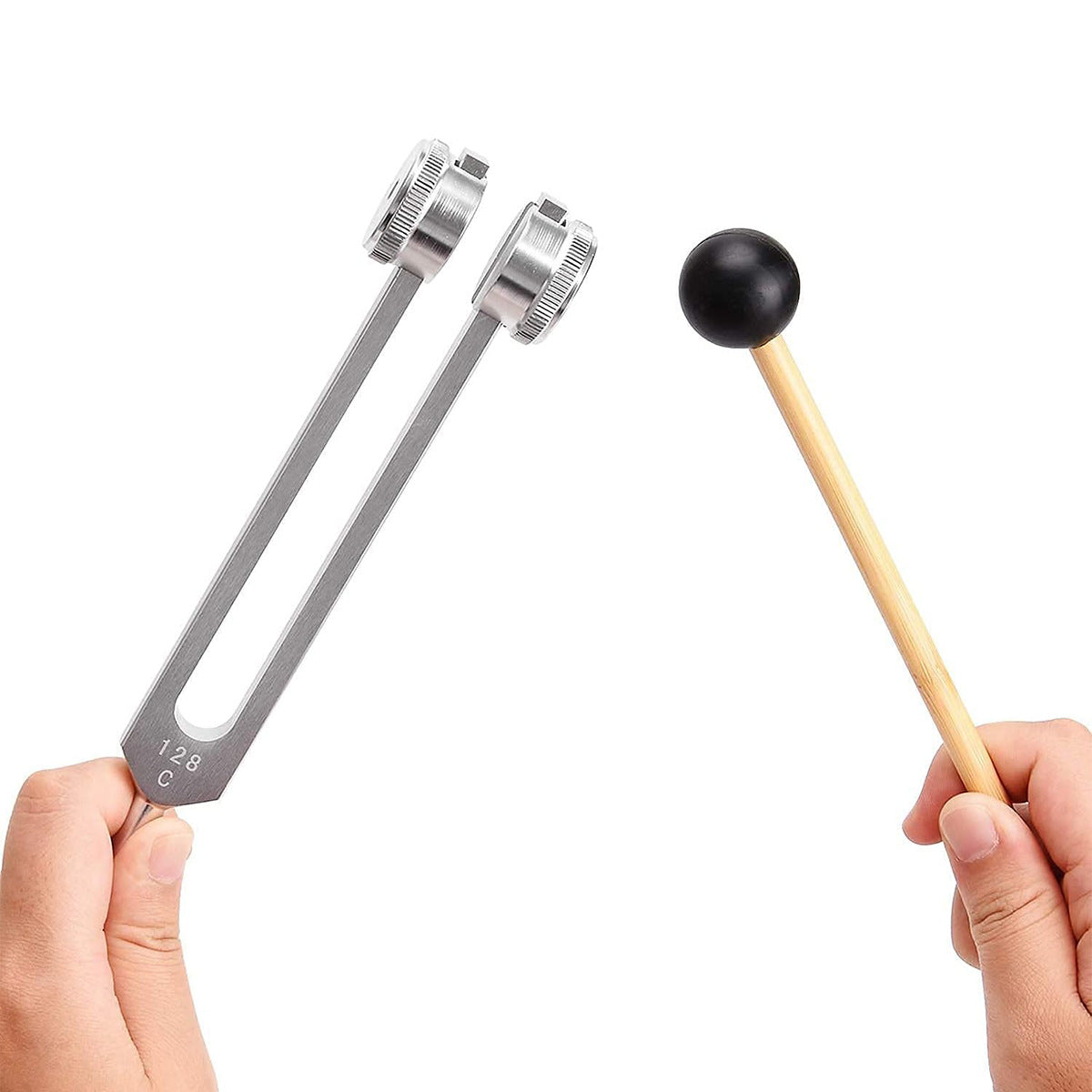 128 Hz Tuning Fork Weighted Bio-Acoustic Tuning Fork For Healing Chakra,Sound Therapy,Reliever Stress