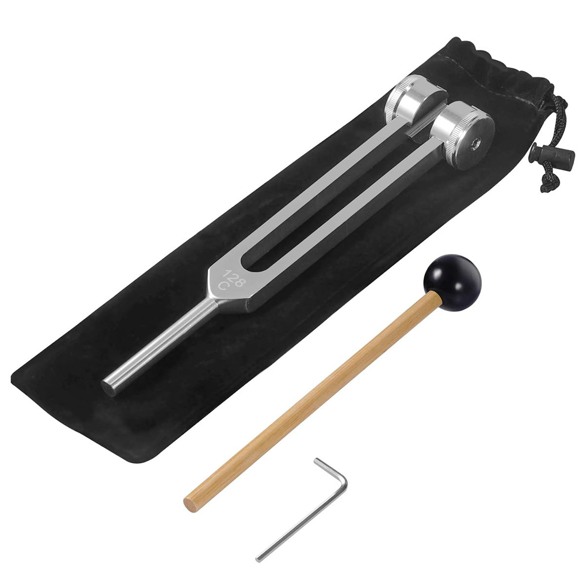128 Hz Tuning Fork Weighted Bio-Acoustic Tuning Fork For Healing Chakra,Sound Therapy,Reliever Stress