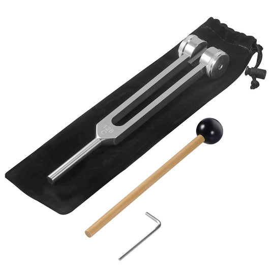 128 Hz Tuning Fork Weighted Bio-Acoustic Tuning Fork For Healing Chakra,Sound Therapy,Reliever Stress